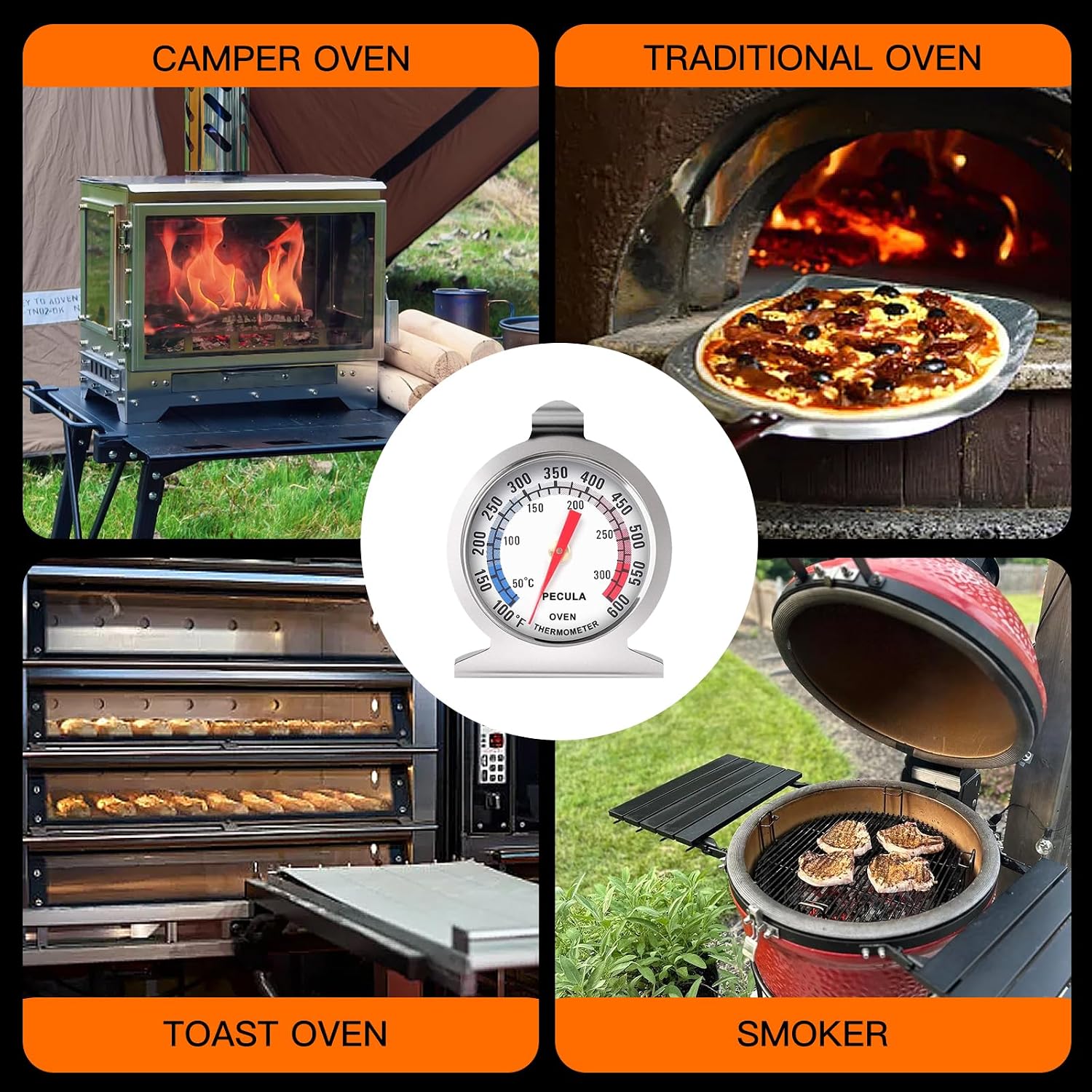 Thumbnail 5 de Oven Thermometer 50–300°C Instant Read Stainless Steel