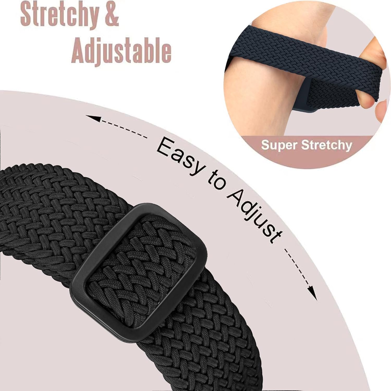 Detalle de FTYQUEE Fitbit Luxe Braided Watch Band