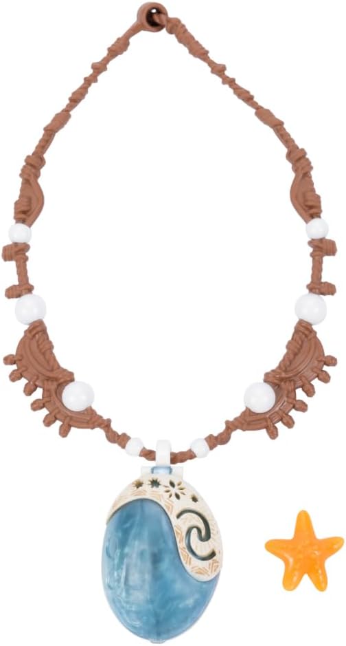 Detalle 2 de Disney Vaiana 2 - Collier Étoile de Mer Officiel pour enfant, pendentif doré et chaîne 5L
