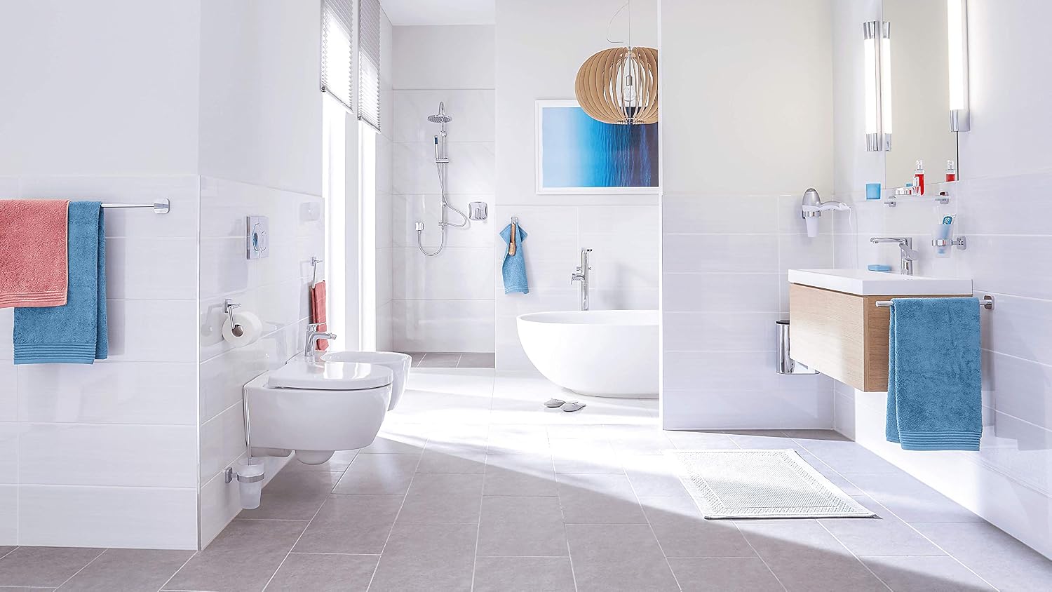 Detalle de tesa Aluxx double panier de douche – fixation sans perçage en aluminium chromé