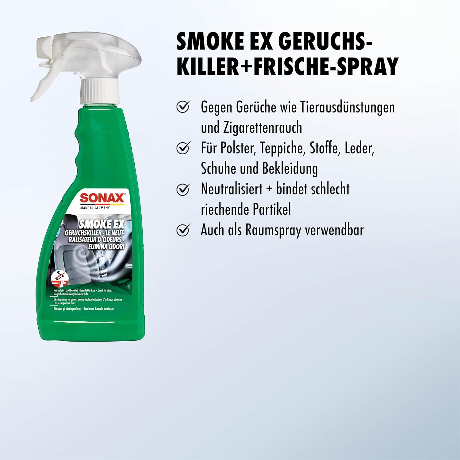 Detalle de SONAX SmokeEx 500 ml Geruchskiller