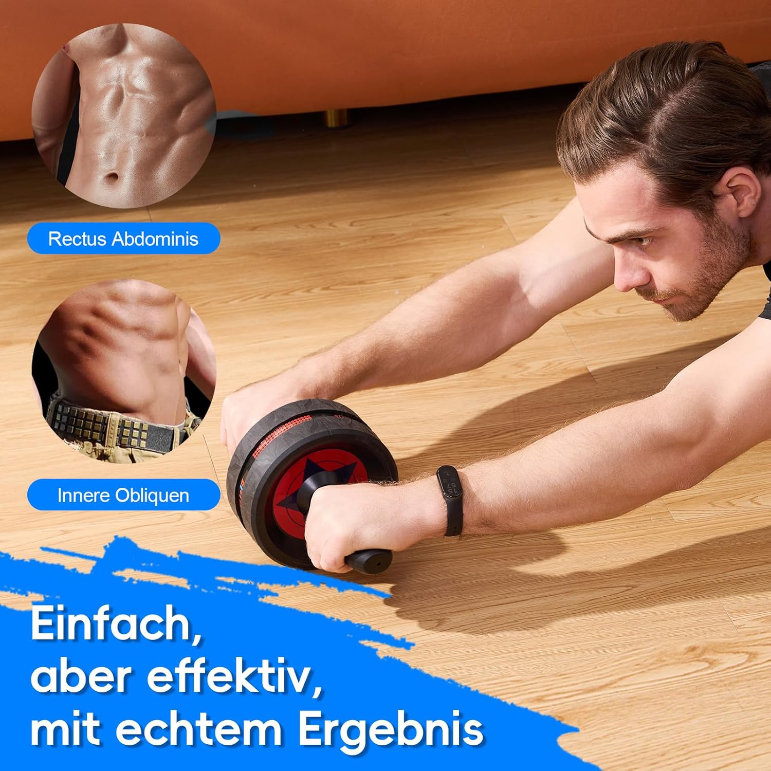 Thumbnail 2 de EnterSports Bauchroller mit 2 Knieschonern – Bauchmuskeltrainer für Zuhause