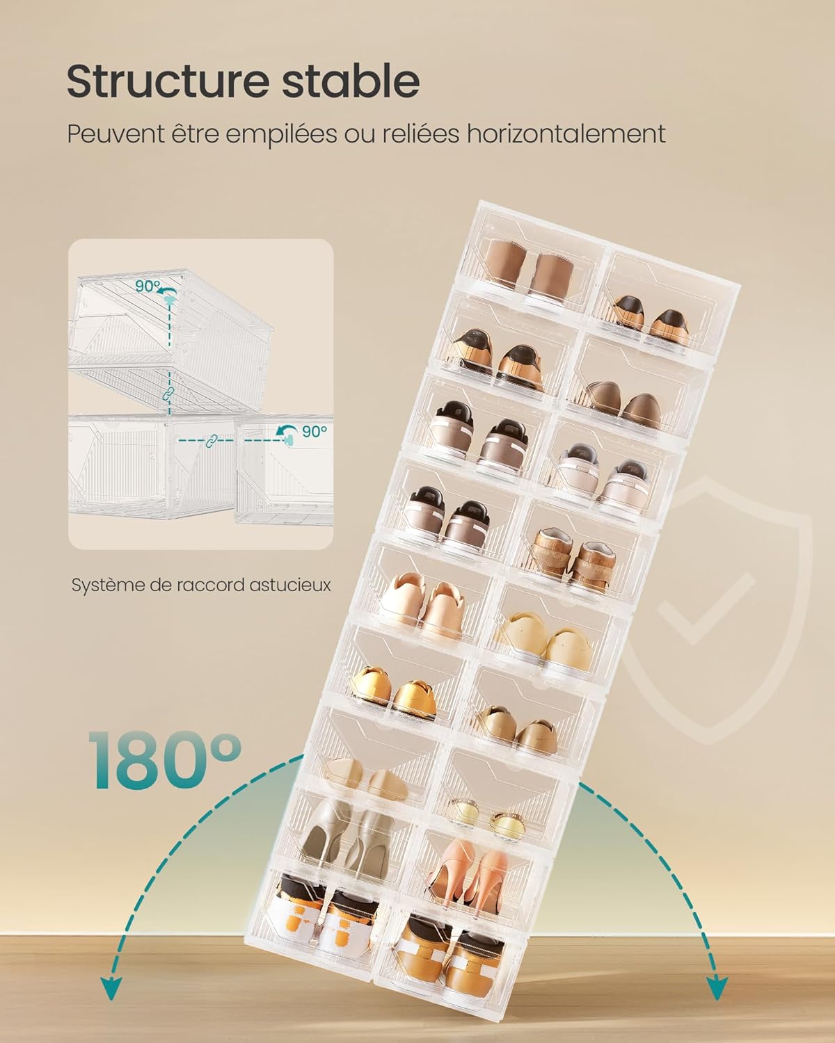 Thumbnail 2 de SONGMICS LSP806WH01 Boîtes à chaussures 12 pcs 36×26×19 cm