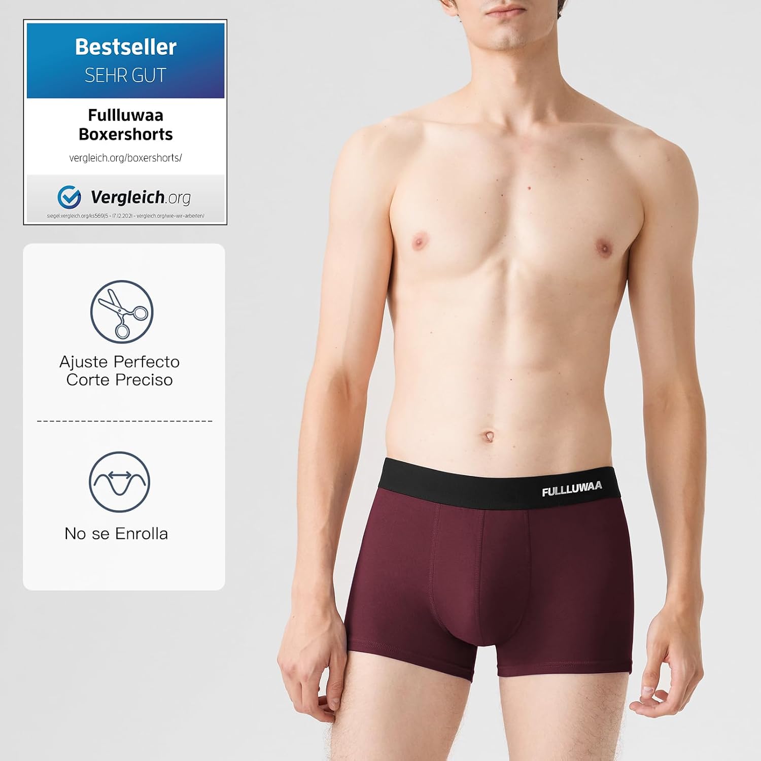 Detalle 2 de Fullluwaa Boxer Pack 10 95% algodón