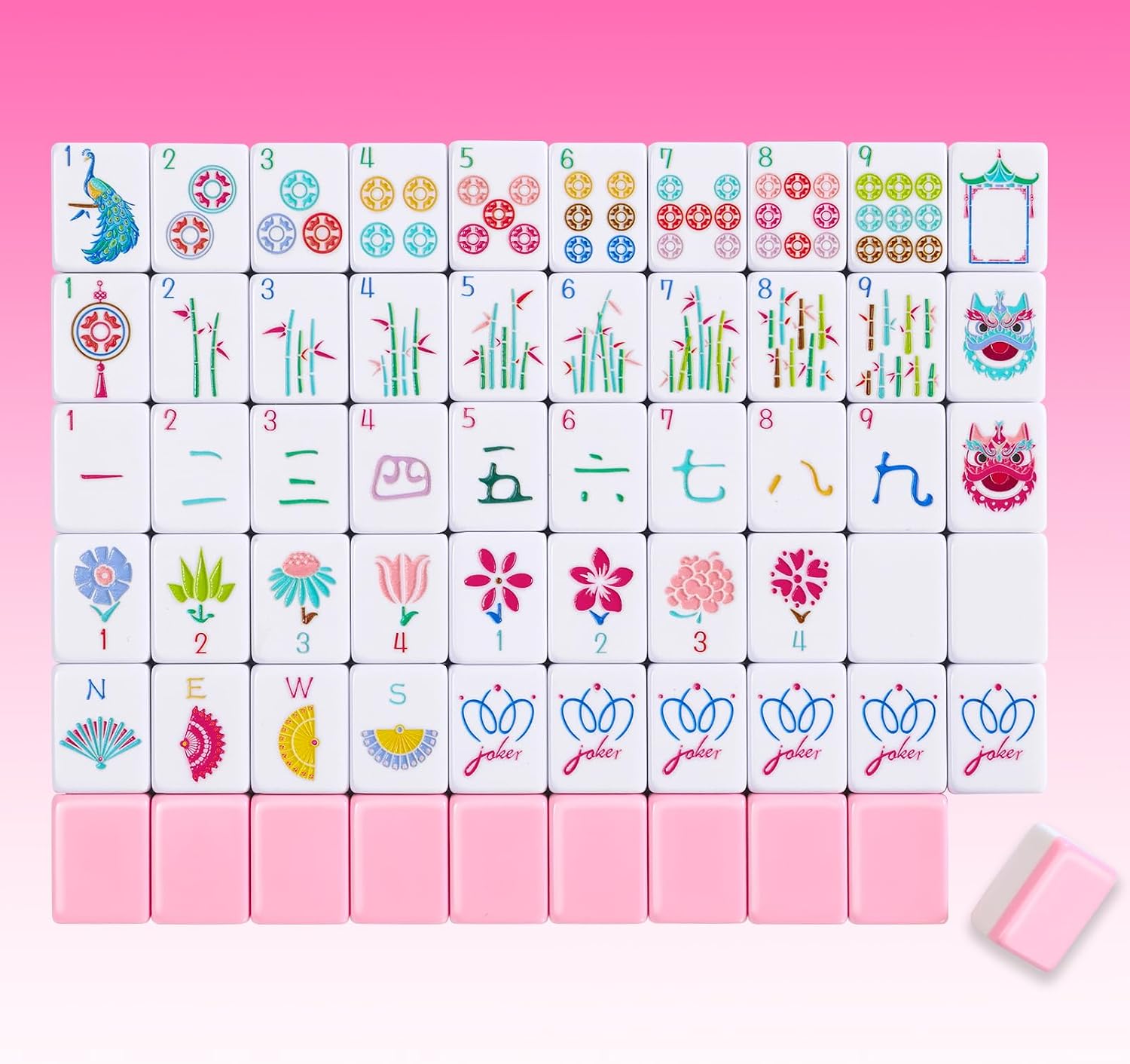 Detalle de Mahjong Tile Set, 1.2-Inch Tiles