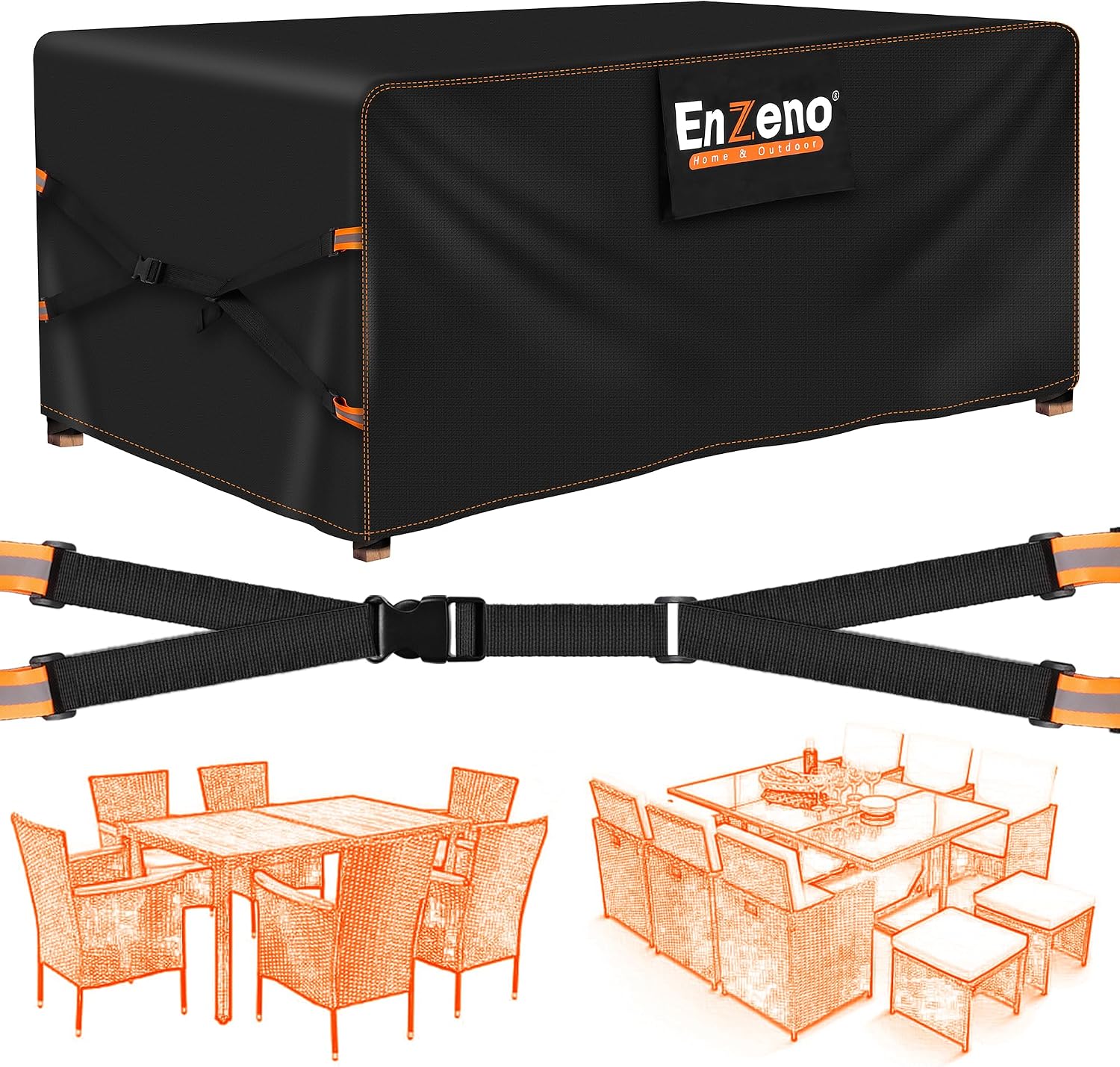 Detalle de Enzeno New Upgrade Garden Furniture Cover 180x120x74cm