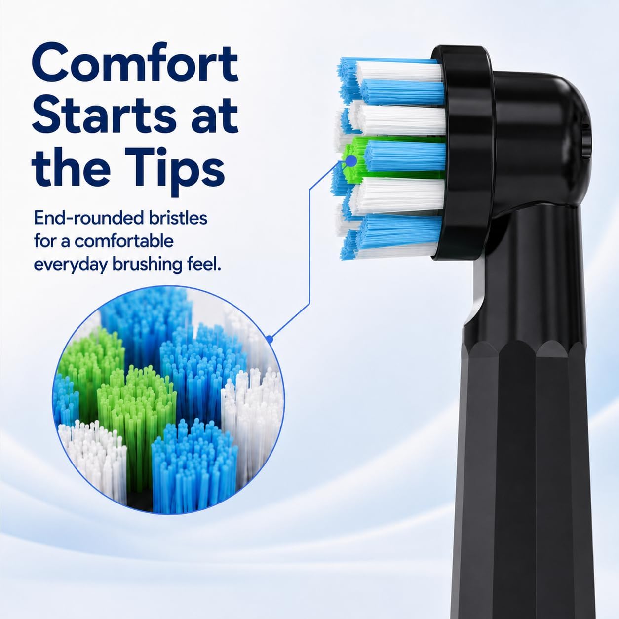 Detalle de Cellena 8-Pack Replacement Toothbrush Heads for Oral-B Pro 1000, Genius X, Smart 1500 (Not for iO) – Medium-Soft Bristles