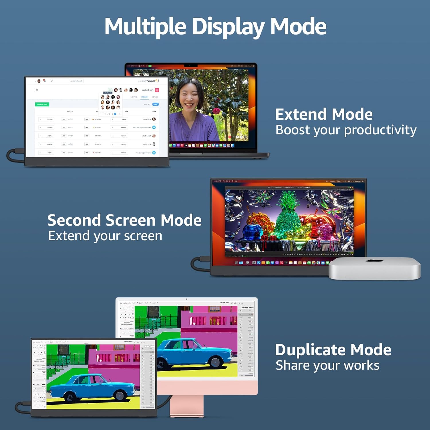 Detalle de cocopar Portable Monitor 15.6" FHD 1080p – a practical 2nd screen for laptops