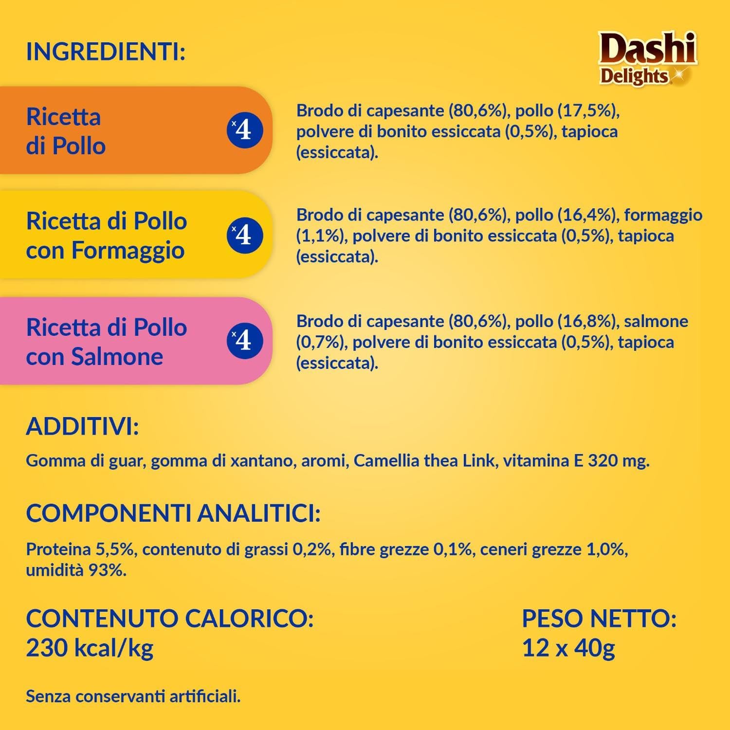 Thumbnail 6 de INABA Dashi Delights Silky Broth: Fiocchi in Brodo per Gatti, 12 Buste x 40 g (3 ricette di pollo)