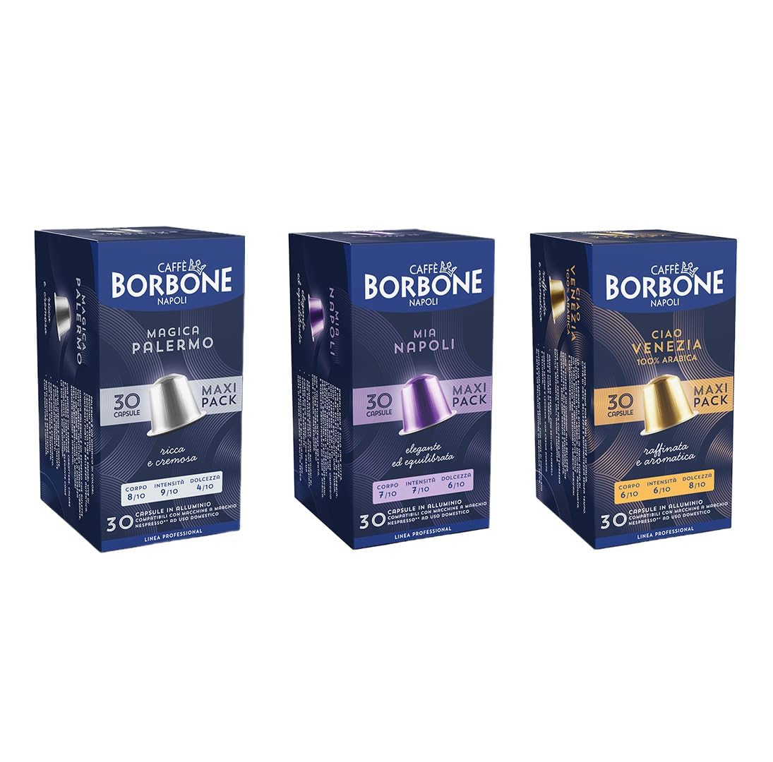 Detalle de Caffè Borbone Verkostung Kit: 90 Aluminium-Kapseln für Nespresso-Maschinen