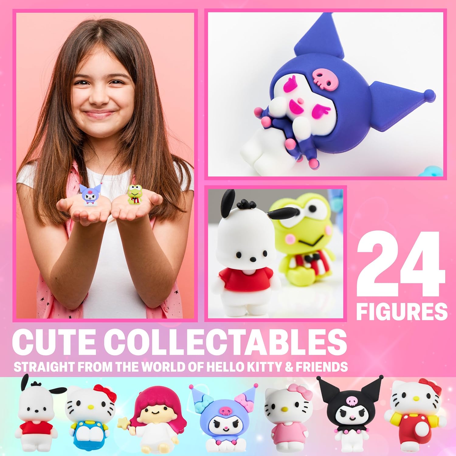 Detalle de Hello Kitty 3537 サンリオ アドベントカレンダー 3Dフィギュア ピンク 24体