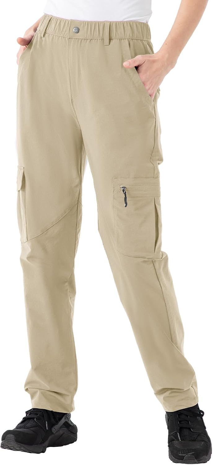 Detalle de Rdruko Women's Hiking Cargo Pants, Water-Resistant, Quick-Dry, UPF 50+