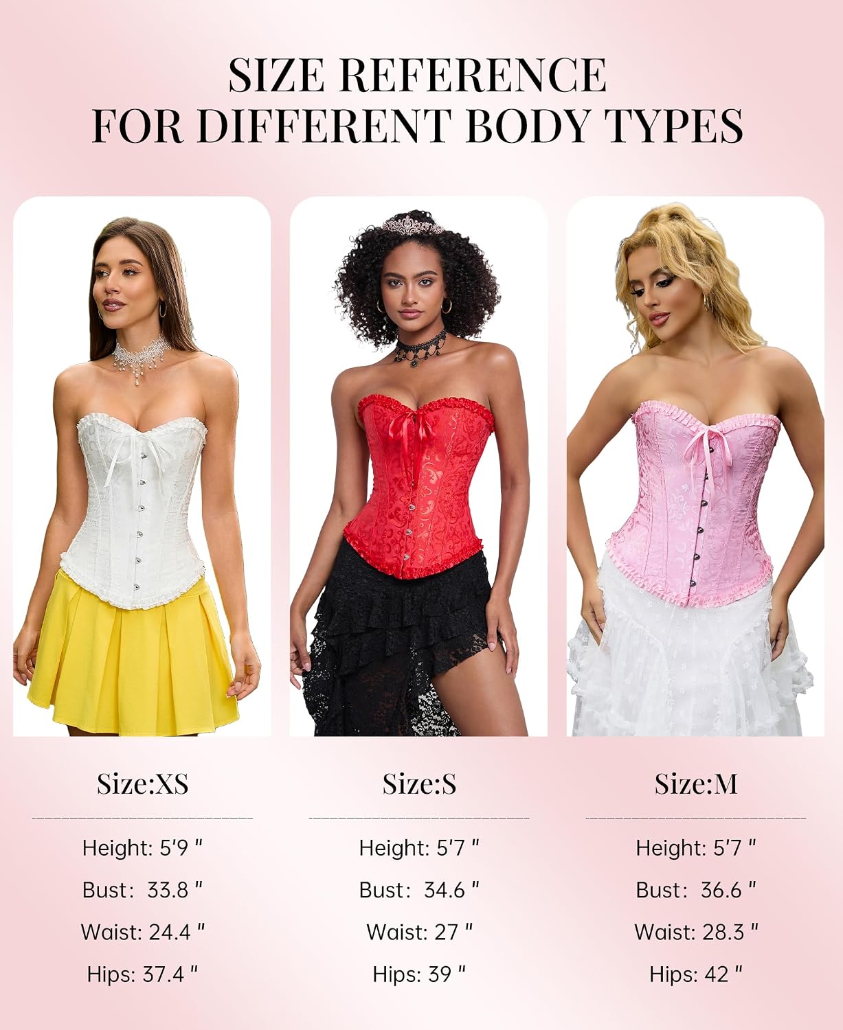 Detalle 2 de SZIVYSHI G819 Black Corset Top for Women, Lace-Waist Push-Up Bodysuit