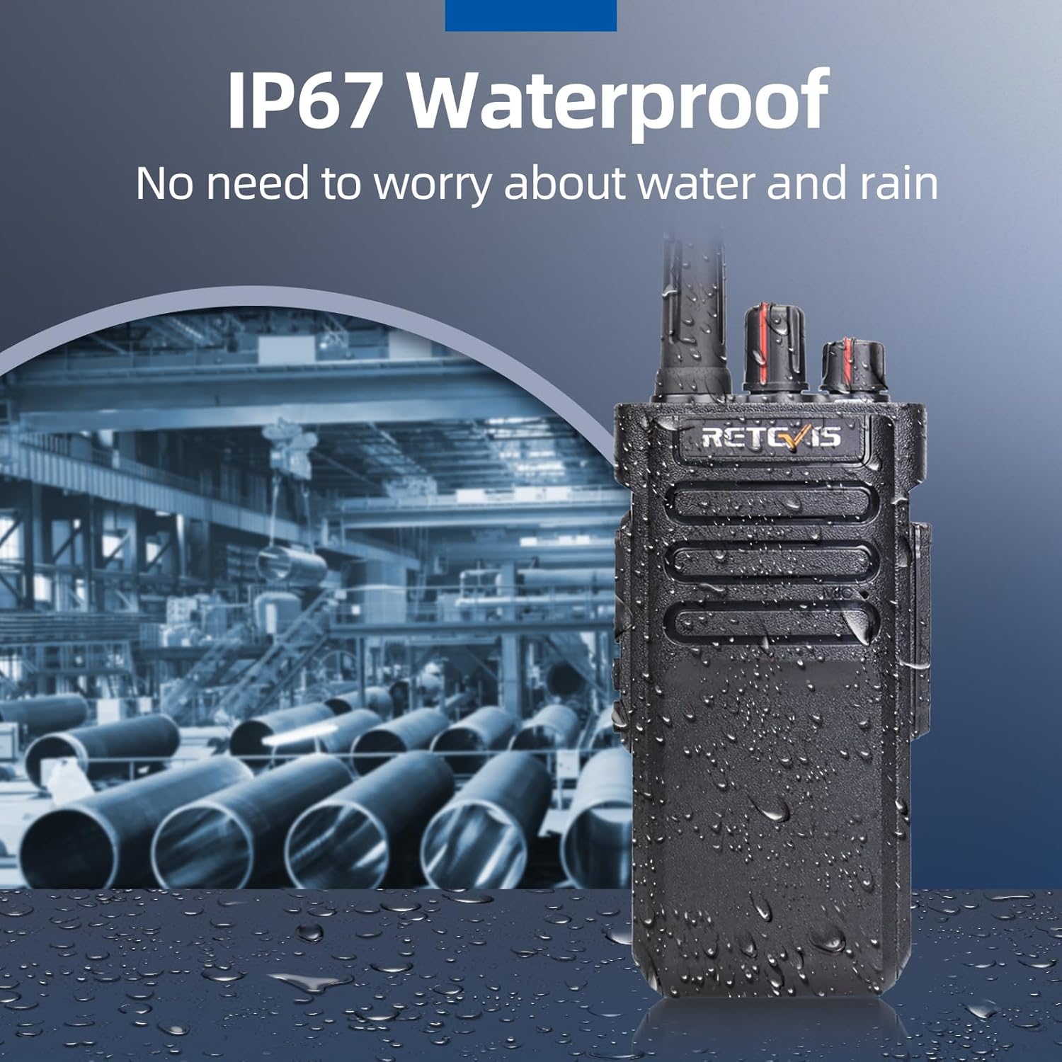 Thumbnail 3 de Retevis RT29D Digital Walkie Talkie: IP67 Waterproof Two-Way Radio (2-Pack) with 3200mAh Battery