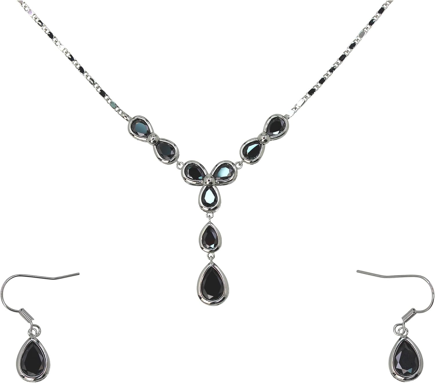 Thumbnail 6 de Faship Necklace and Earring Set with CZ Crystals