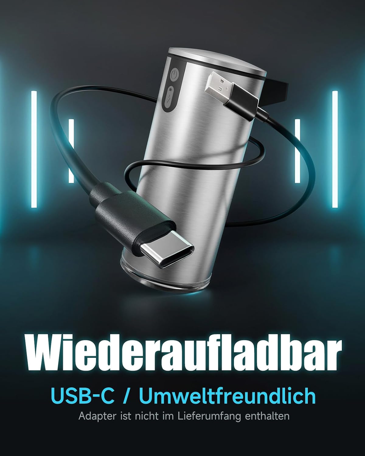 Detalle de AIKE SensePro automatischer Seifenspender aus Edelstahl (380 ml), berührungslos mit USB-C-Laden