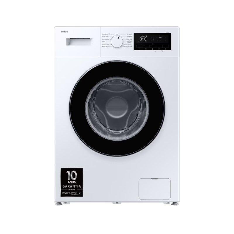 Detalle de Lavadora Samsung WW80FG3M05AW: limpieza con vapor, 8 kg y 1400 rpm a color blanco