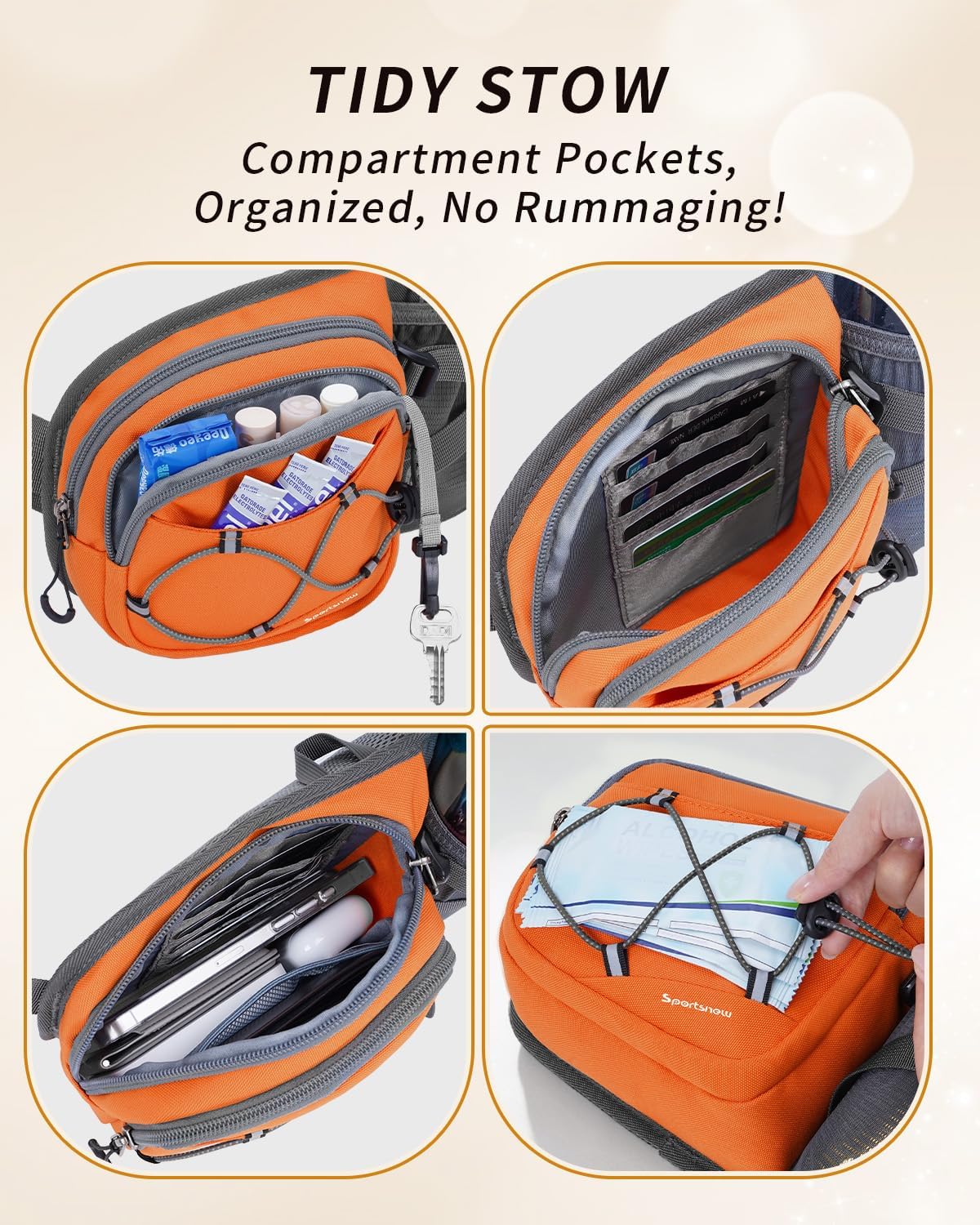 Detalle 2 de sportsnew Hydration Waist Pack with Water Bottle Holder (2L) for Running, Hiking & Dog Walking