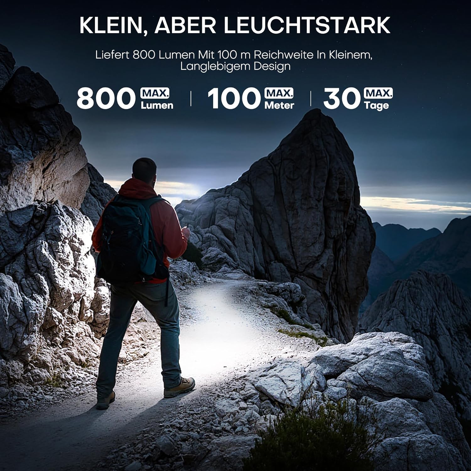 Thumbnail 6 de PASIION EDC Taschenlampe wiederaufladbar mit 800 lm, Magnetclip und Magnetfuß