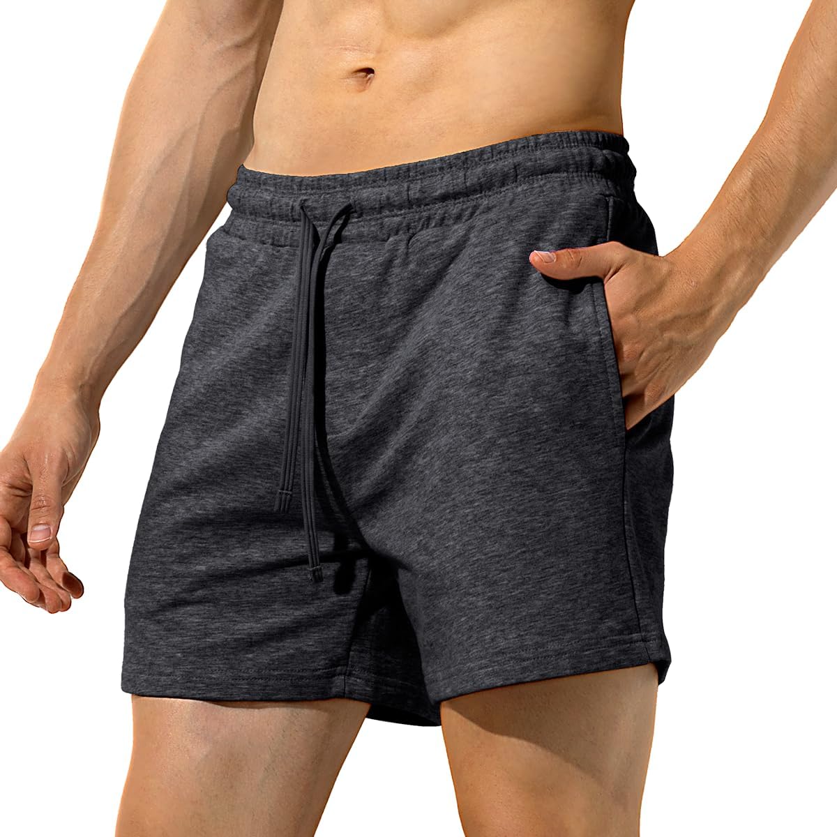 Thumbnail 6 de Mauro Kane men’s 5-inch cotton sweat shorts with pockets for gym and everyday wear