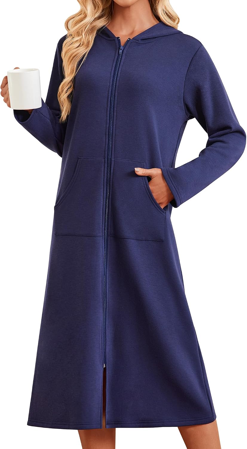 Detalle de Ekouaer Women's Bathrobe, Full-Length