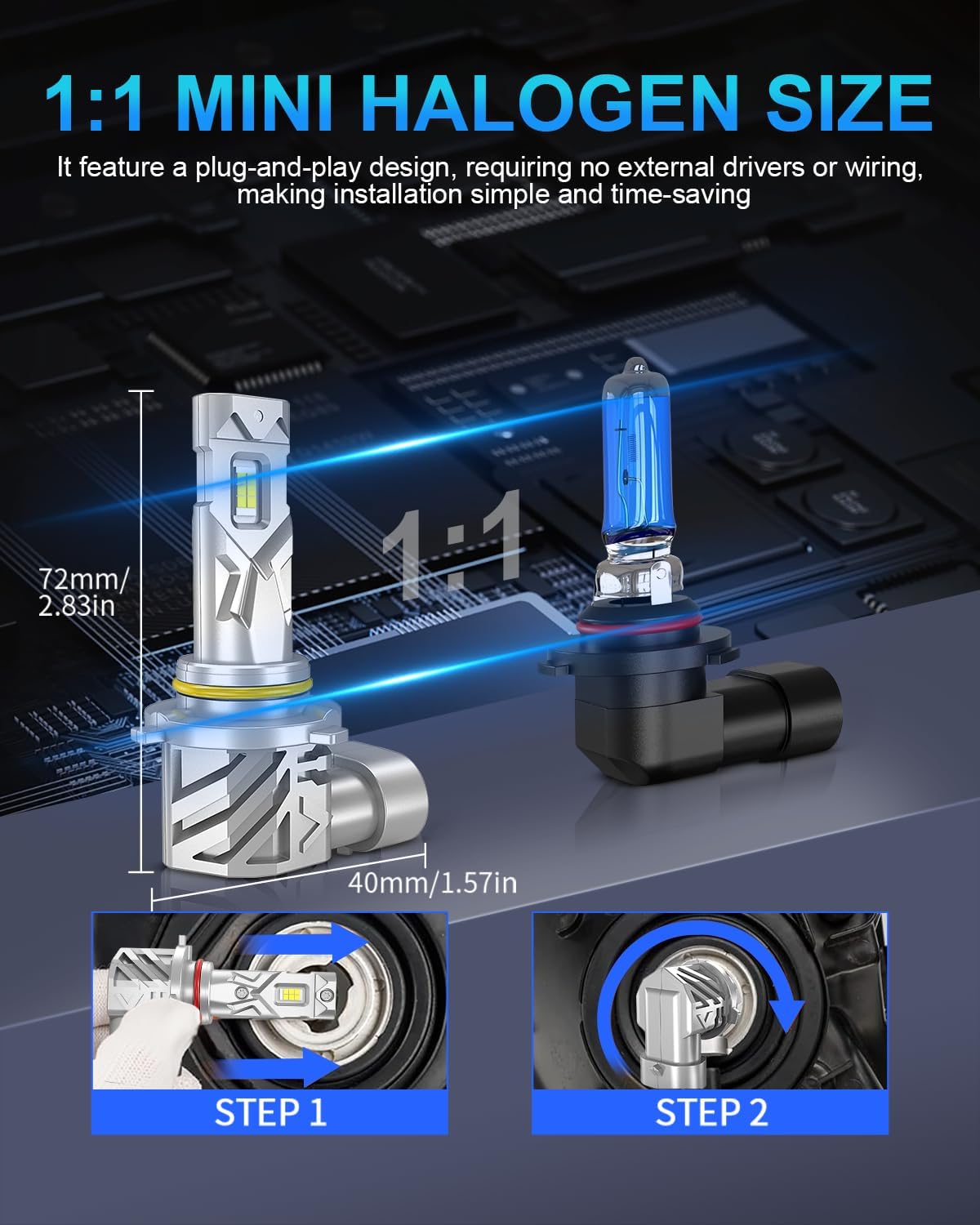 Thumbnail 6 de 9006 HB4 LED fog light bulbs 30,000 lm