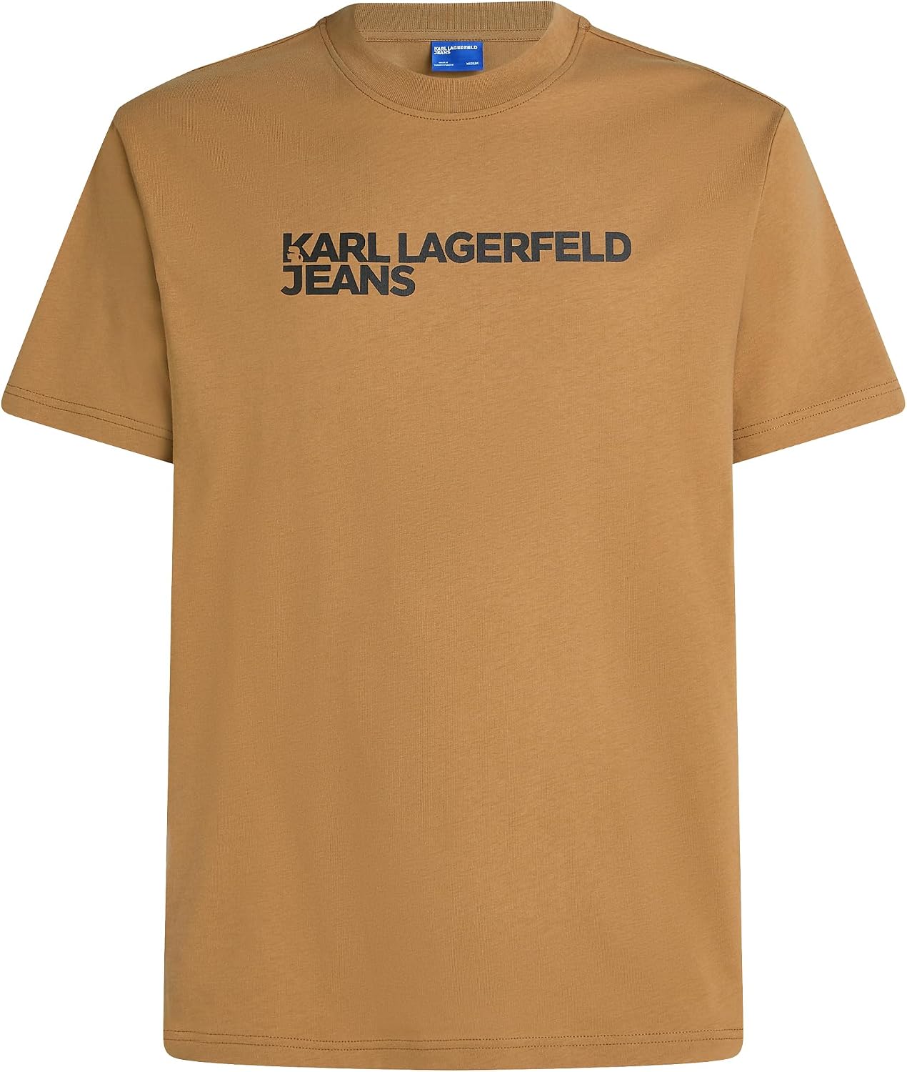 Detalle 2 de Karl Lagerfeld Jeans Uomo Regular Short Sleeve Essential T‑Shirt – Tinta Chocolate e Sostenibilità