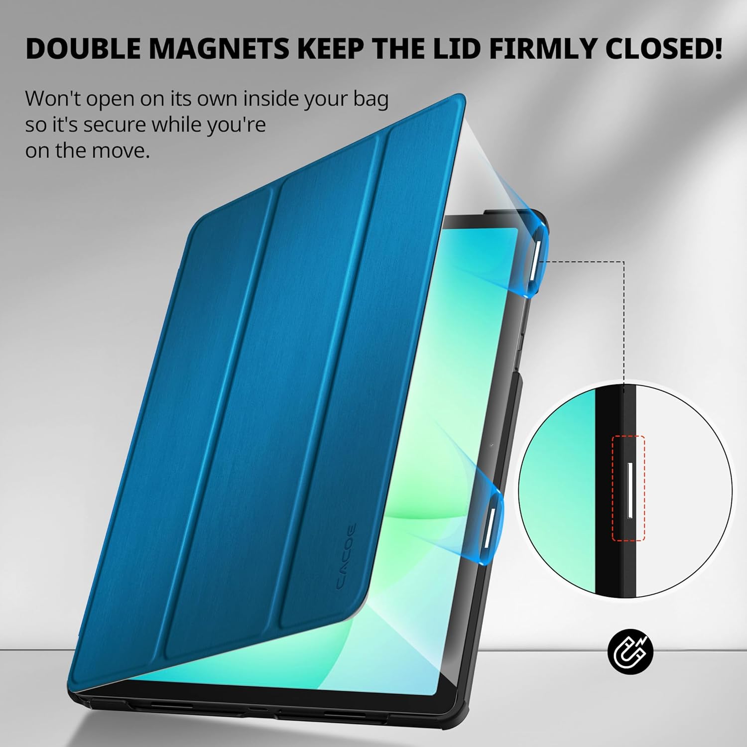 Thumbnail 3 de CACOE Schutzhülle für Samsung Galaxy Tab A11+ Plus / A9+ 11 Zoll (2025) – ultradünnes PU Leder Case mit Standfunktion, Auto Sleep/Wake & Schutzfolie