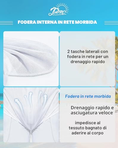 Detalle de APTRO Costumi Pantaloncini da Bagno da Uomo MK288 4XL – Stampa Hawaiana, Asciugatura Rapida, Fodera in Rete