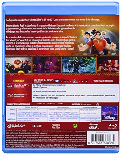Detalle 2 de ¡Rompe Ralph! (Blu-ray 3D) – Disney