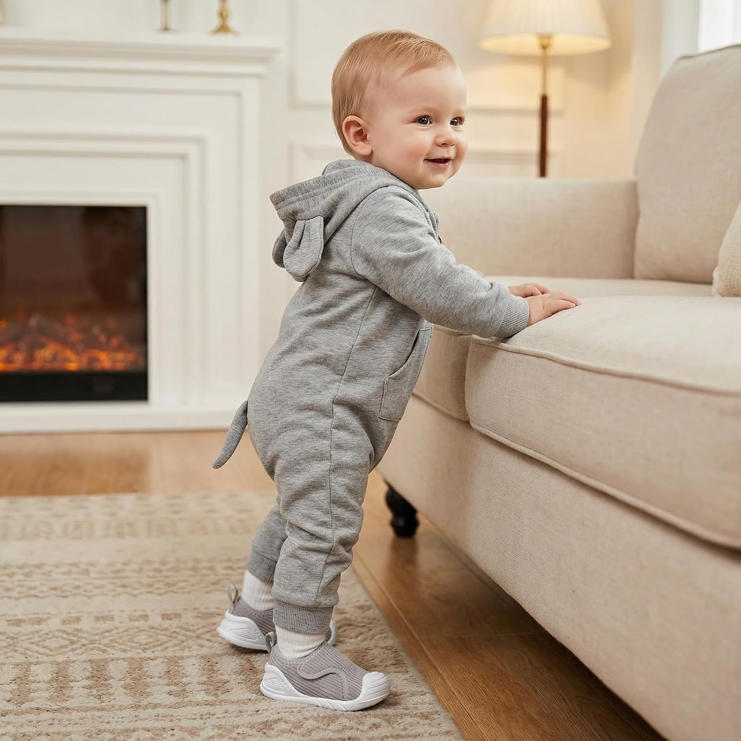 Detalle de STQ KIDS Barefoot First Walking Shoes for Babies and Toddlers with Wide Toe Box