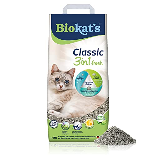 Detalle de Biokat's Classic fresh 3in1 lettiera agglomerante da 10 L con profumo di primavera