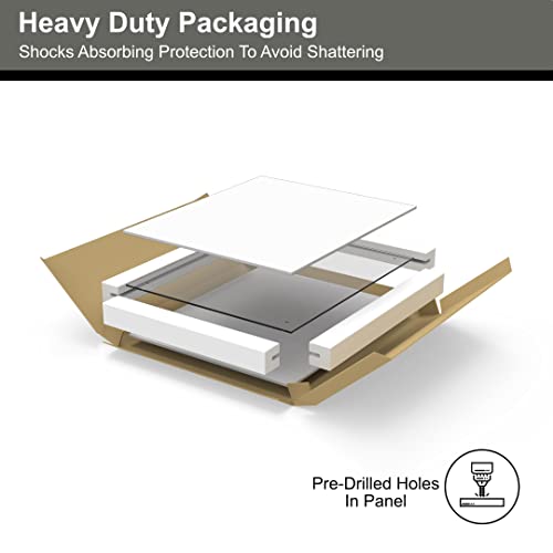 Thumbnail 6 de BELOFAY Clear 6mm Tempered Glass Splashback for Kitchen, 60cm x 70cm