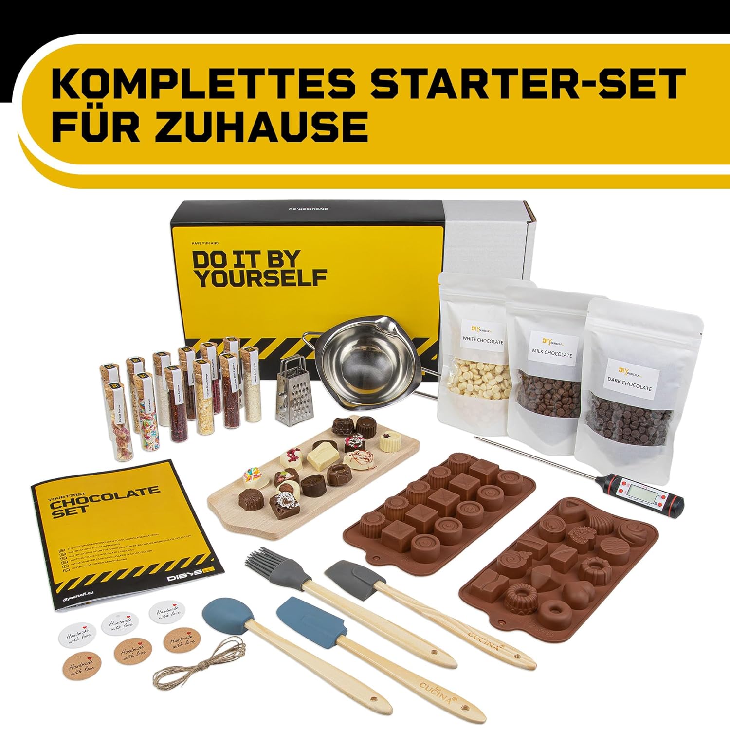 Thumbnail 4 de DIBYS DIY-Set Pralinen zum selber machen – Schokoladen-Kit mit natürlichen Zutaten & 12 Toppings
