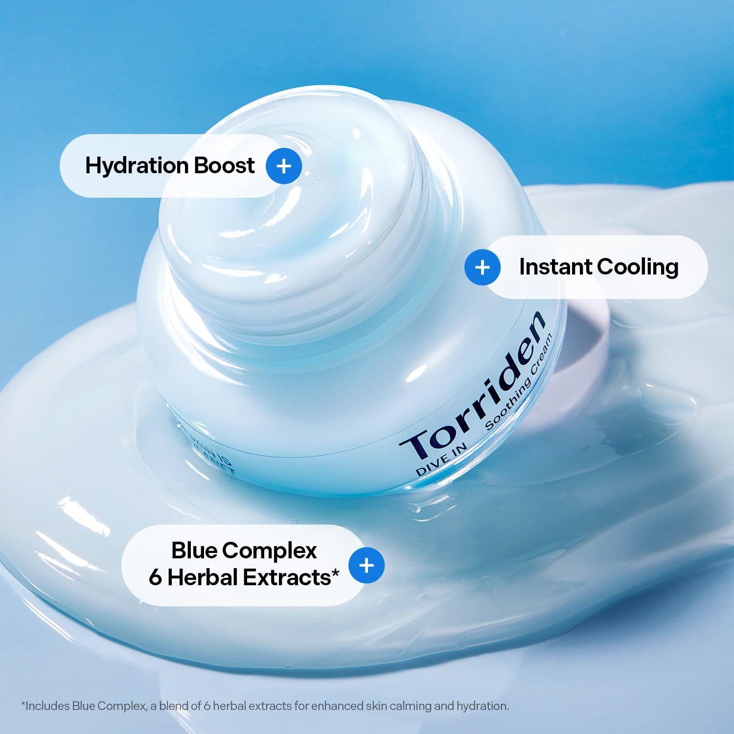 Detalle de Torriden DIVE IN Hyaluronic Acid Soothing Cream, 100ml 5D Gel Moisturizer