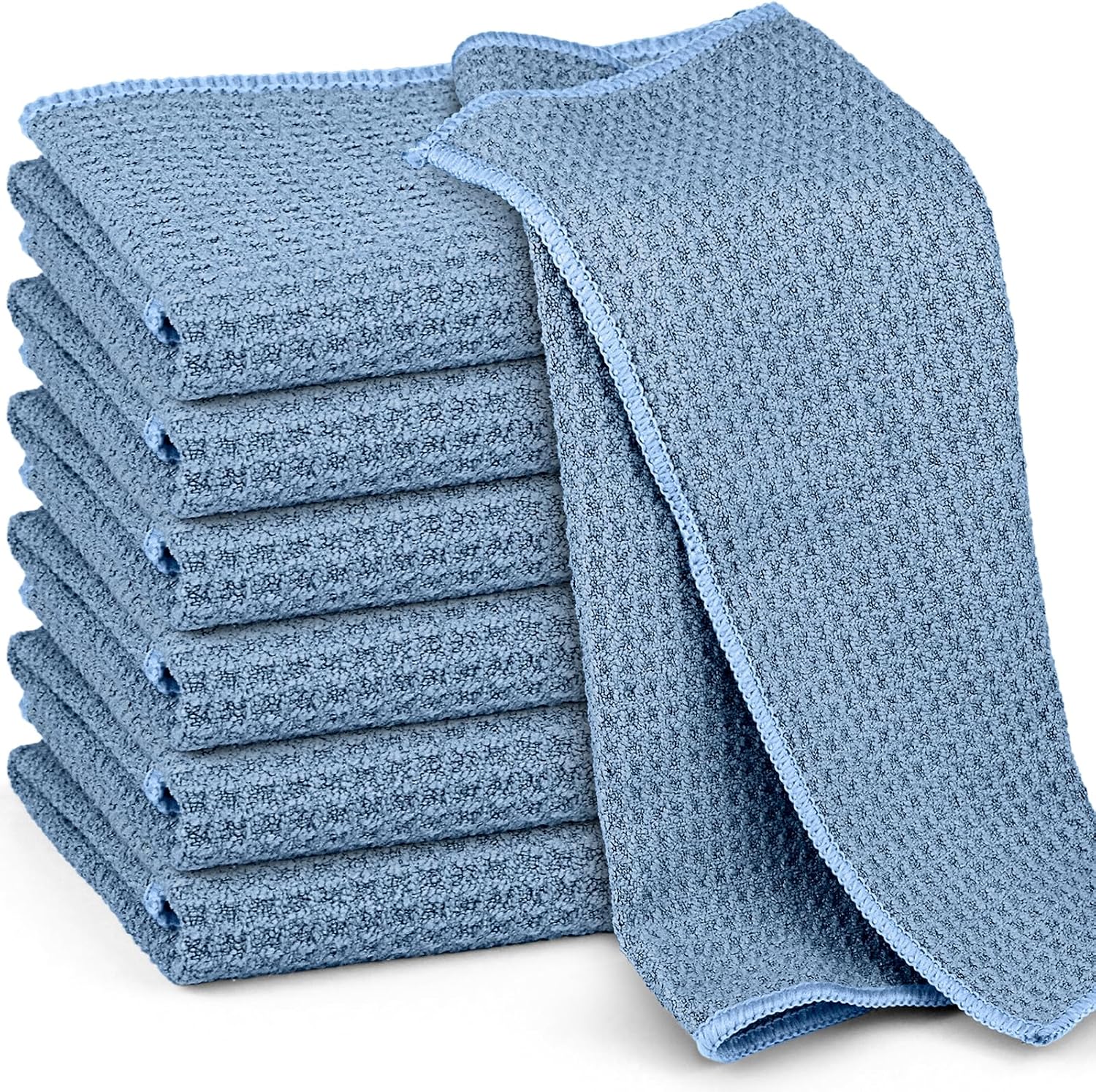 Detalle de Ekedalen CRH-BLG-LAN6 microvezeldoeken, 6 stuks van 30 x 30 cm in blauw