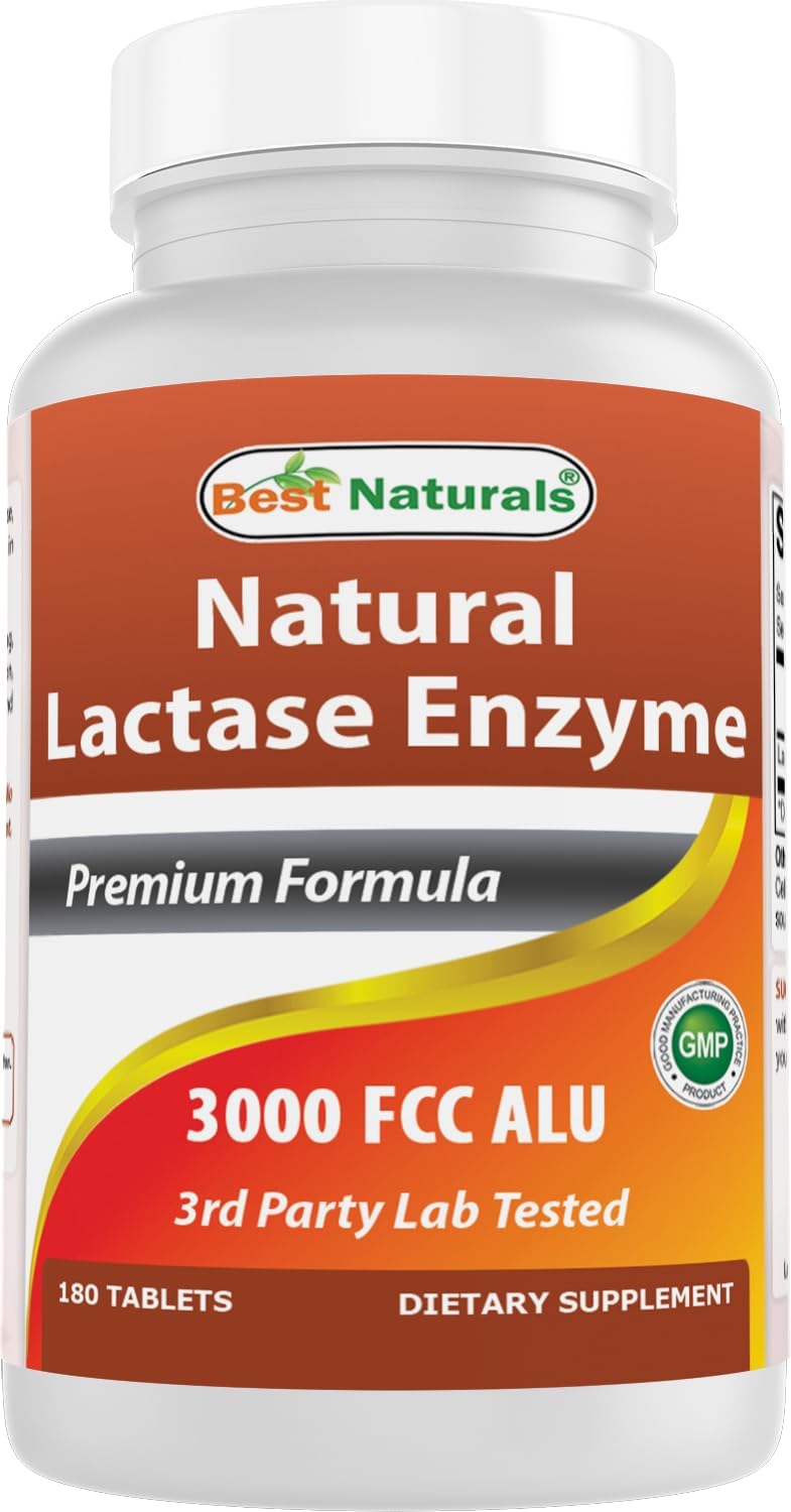 Detalle de Best Naturals Lactase Enzyme Tablets, 3,000 FCC ALU