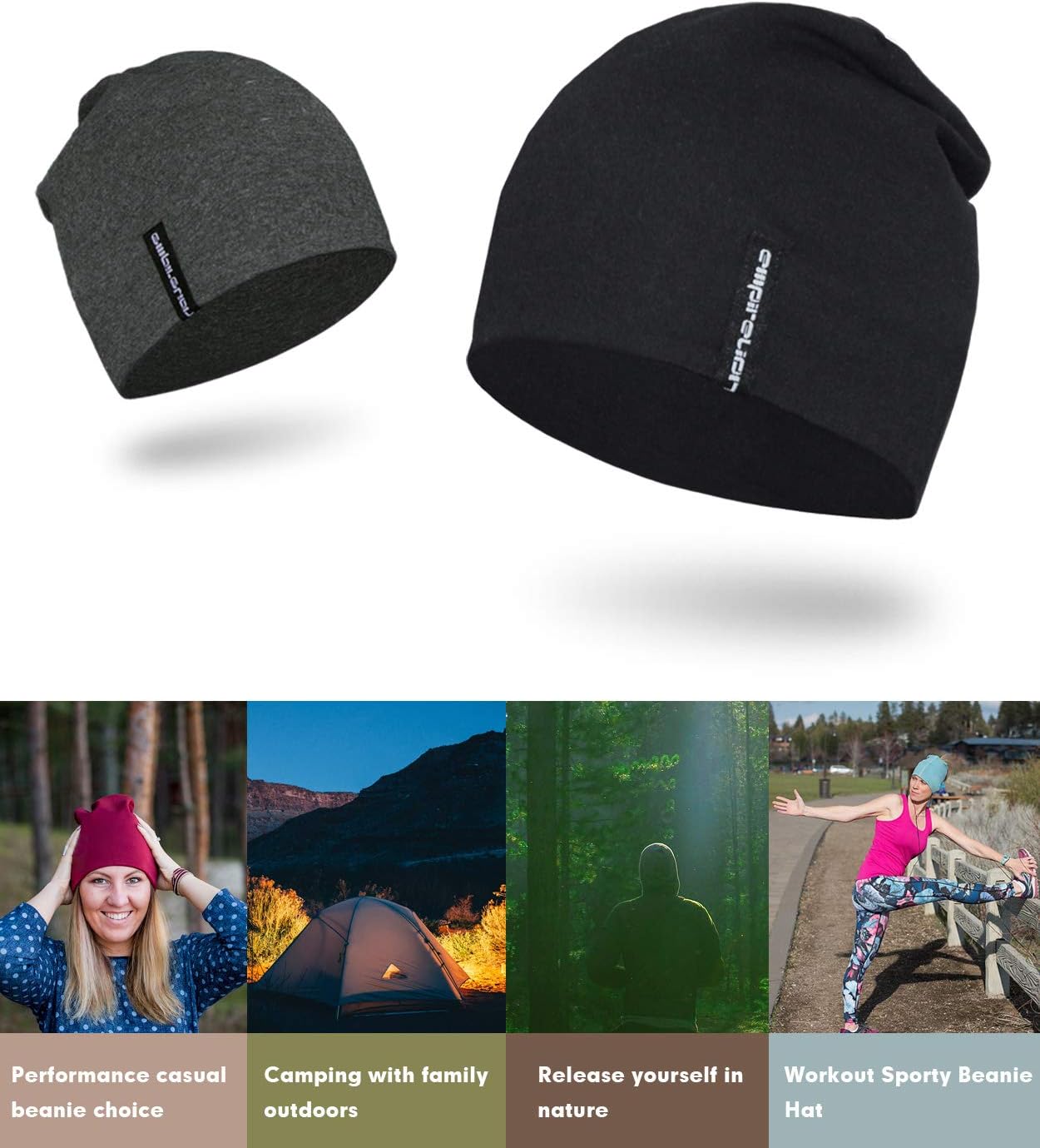 Detalle de EMPIRELION 9" leichte multifunktionale Running Beanie / Skull Cap als Helmfutter (UPF 30) für Damen & Herren