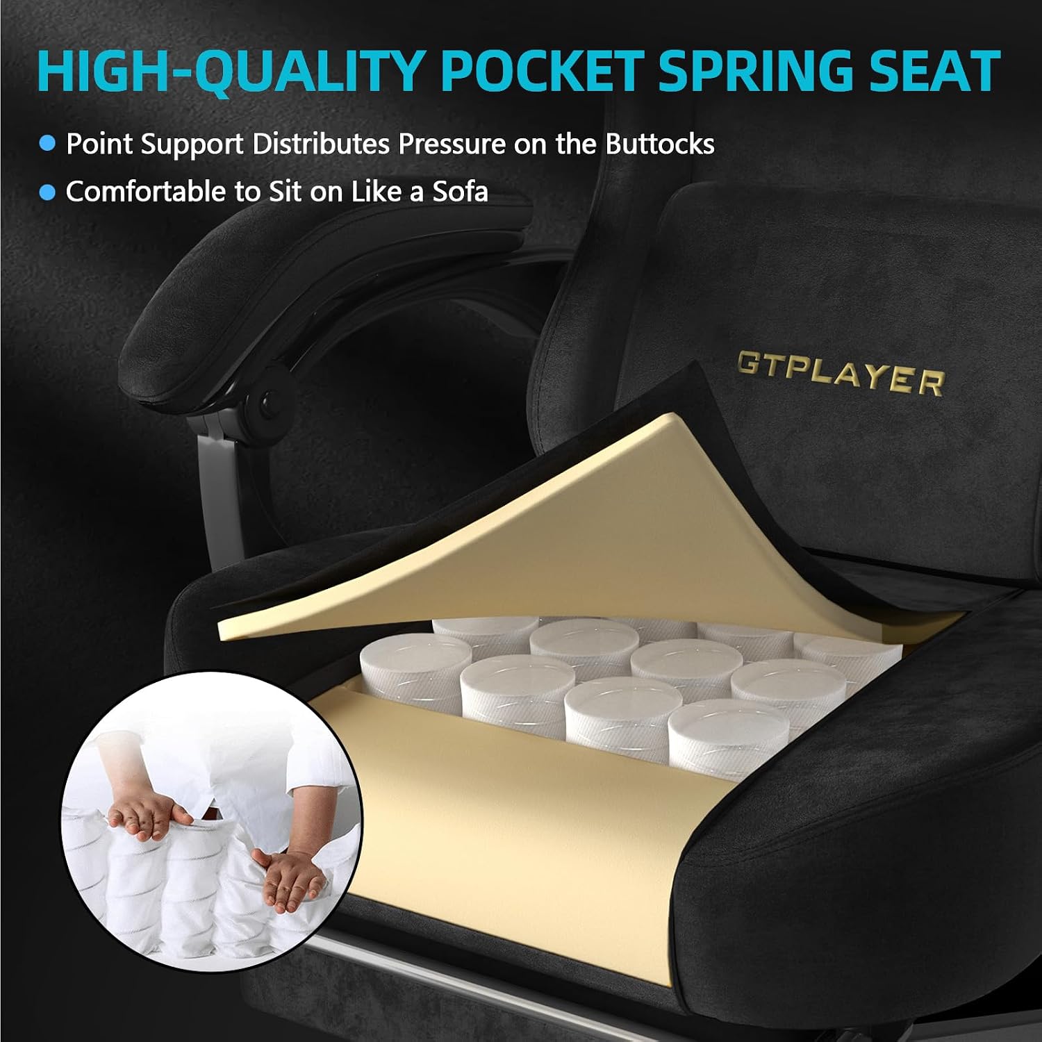 Detalle de GTPLAYER Chaise de Gaming 160°