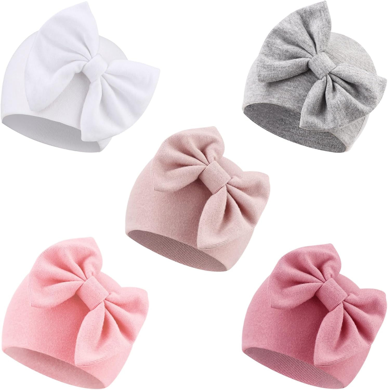 Detalle 2 de DRESHOW Newborn Hospital Beanie with Bow 👶