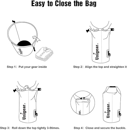 Detalle de Unigear Waterproof Dry Bag 2L-55L with Phone Pouch for Swimming Kayaking