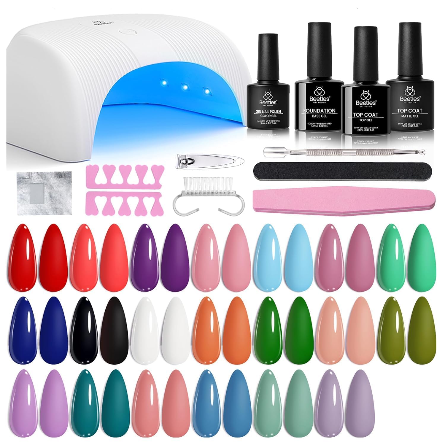 Detalle de Beetles Gel Nail Polish Kit 31-piece set ๐