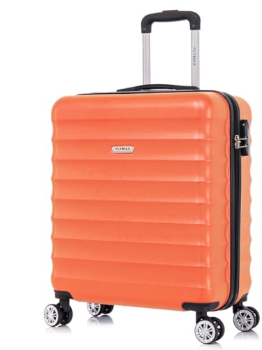 Detalle de FLYMAX 56x45x25 Easyjet Cabin Bag – 57L Lightweight Carry-On in Orange