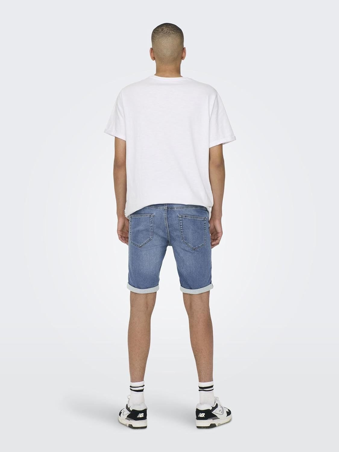 Thumbnail 4 de Shorts en Denim Capri pour Hommes O&S 3/4 – Only & Sons, denim léger et coupe slim