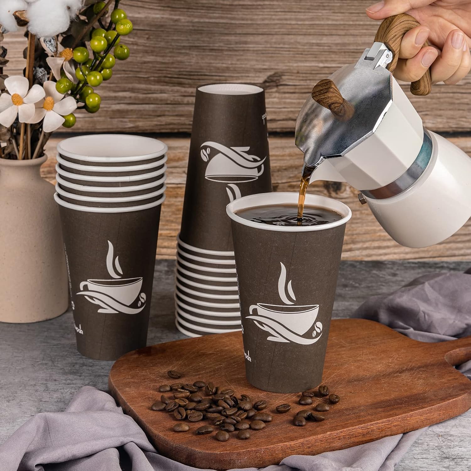 Detalle de LITOPAK 16 oz Paper Cups 210 Pack