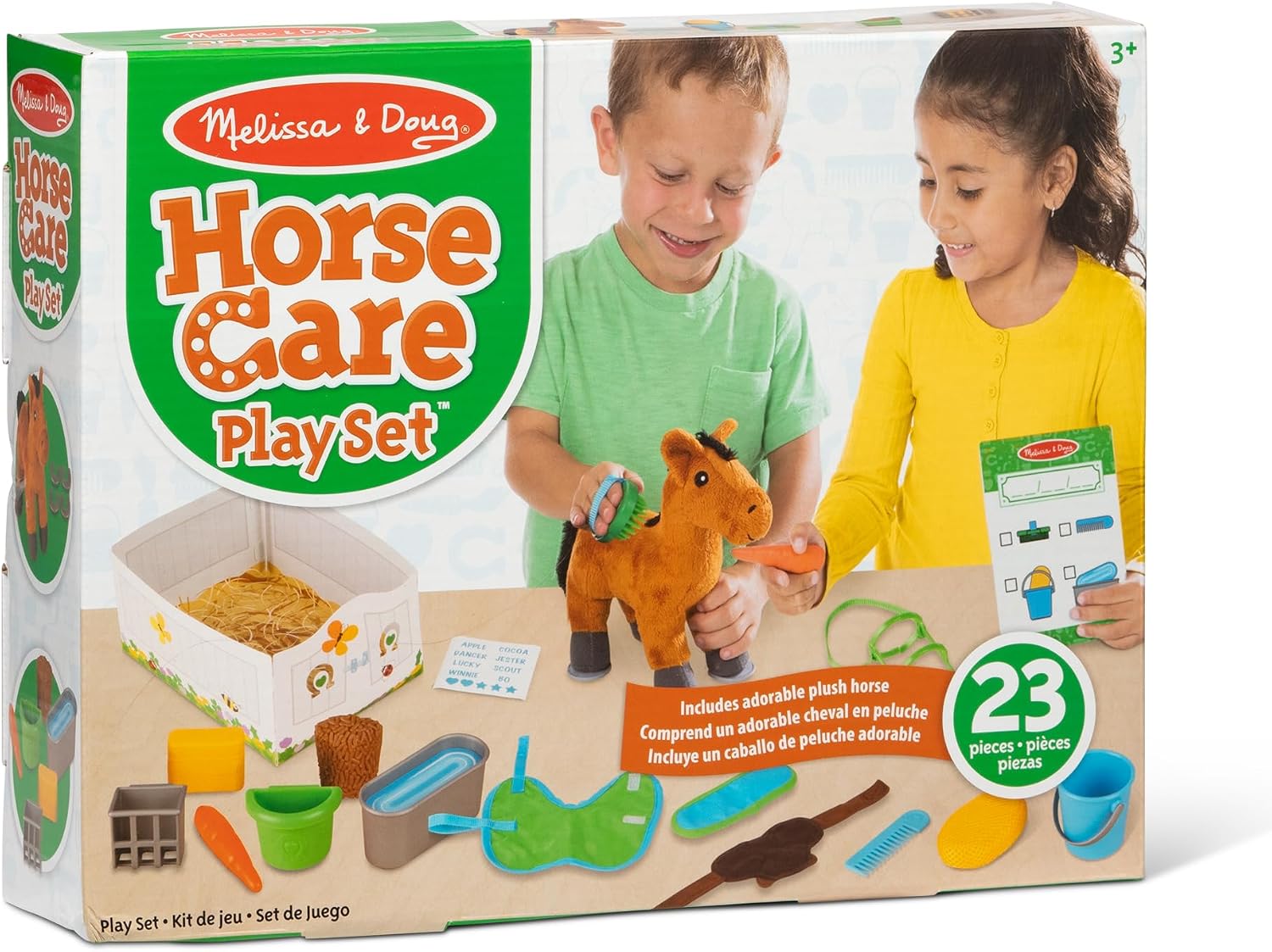 Thumbnail 2 de Melissa & Doug Feed & Groom Horse Care Play Set with Plush Horse (23 pcs)