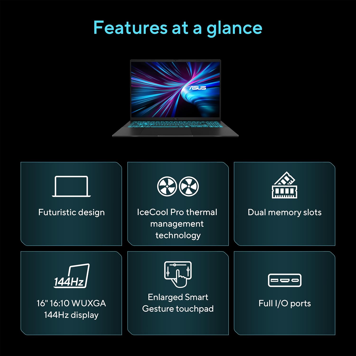 Thumbnail 1 de ASUS V16 16" WUXGA 144Hz Gaming Laptop with RTX 5070