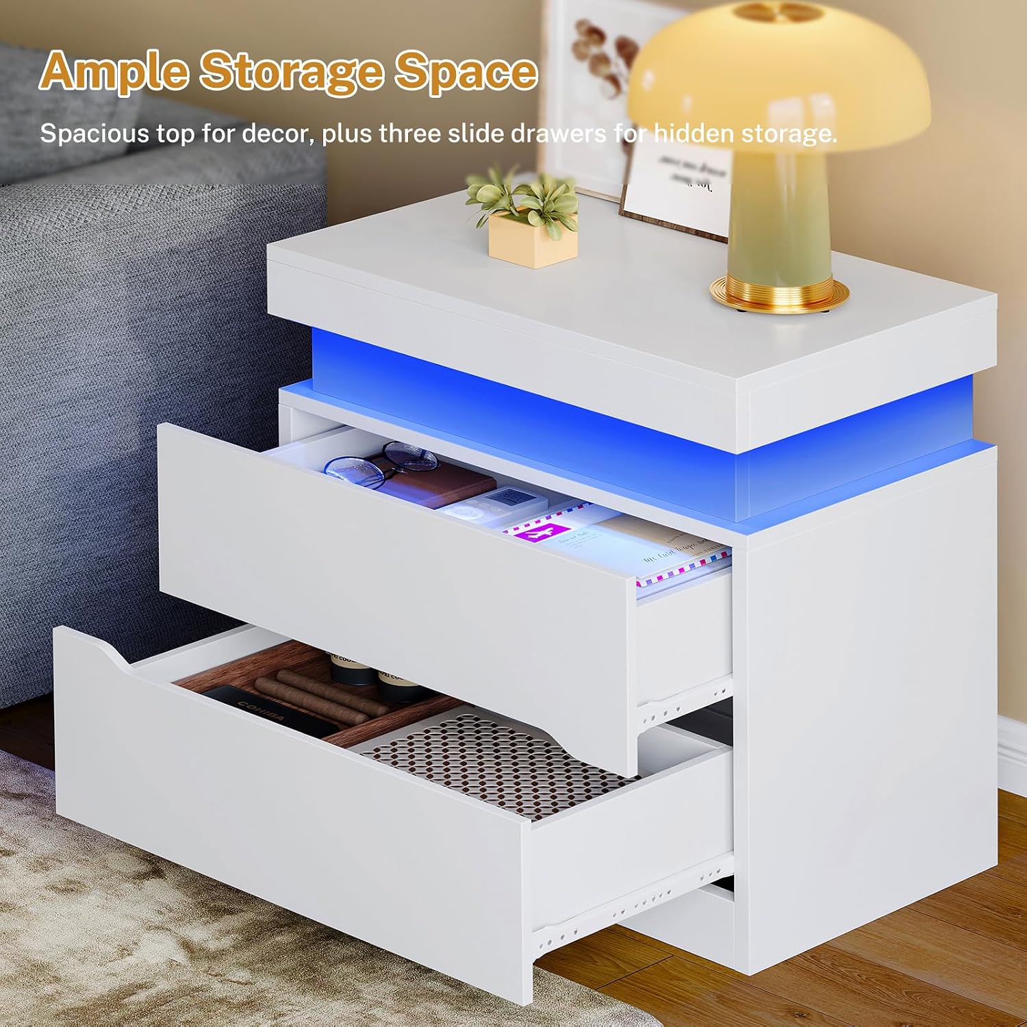 Thumbnail 5 de TEENFON Nightstands Set of 2