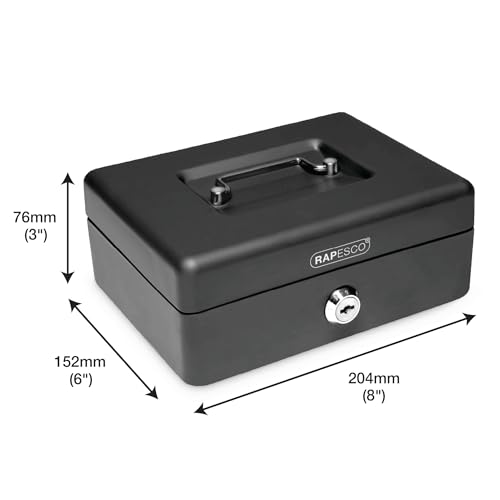 Thumbnail 4 de Rapesco SB0008B1: Caja de Caudales Portátil Pequeña 20 cm con Bandeja y 3 Llaves