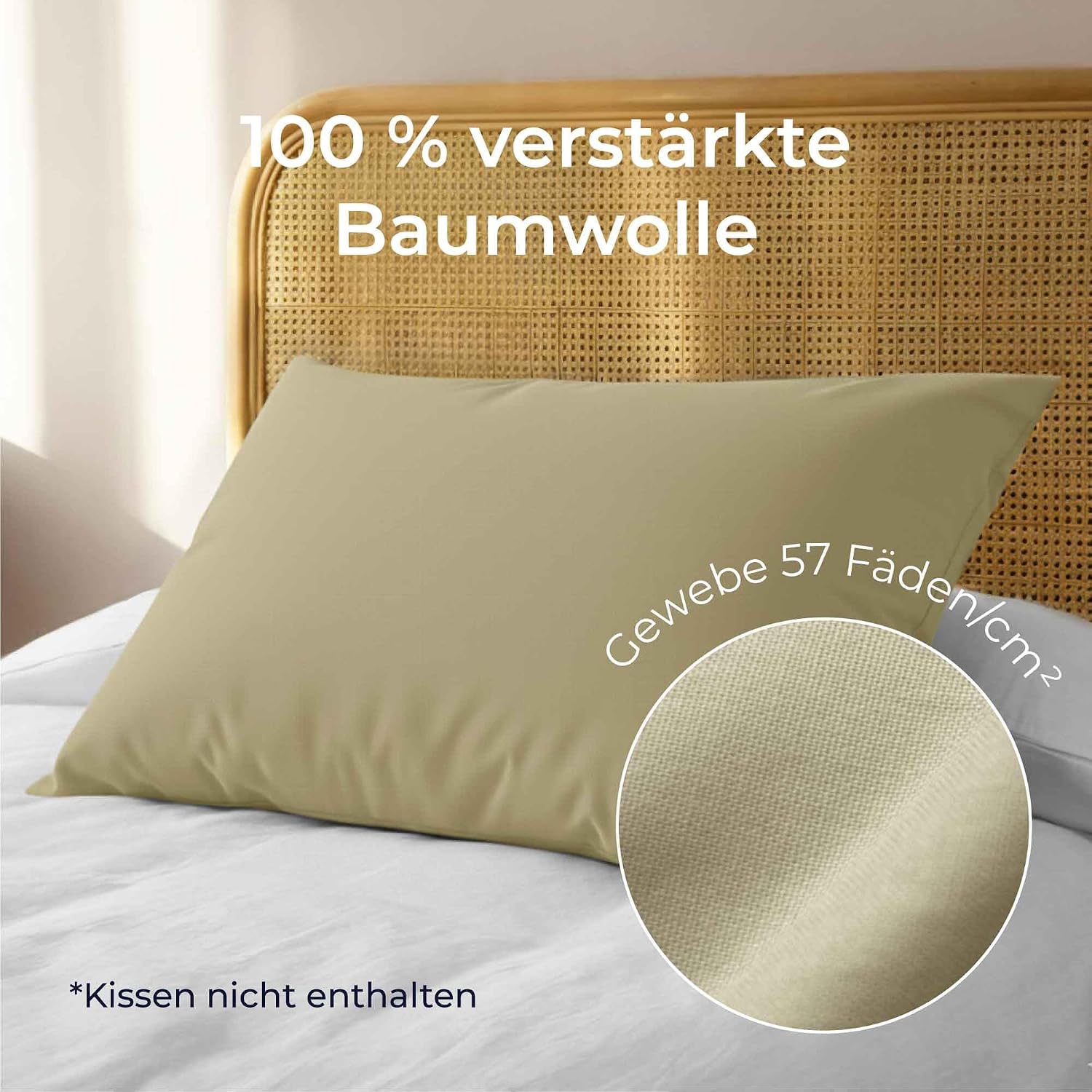 Thumbnail 2 de Dreamzie Kissenbezug 40x80 Renforcé Baumwolle